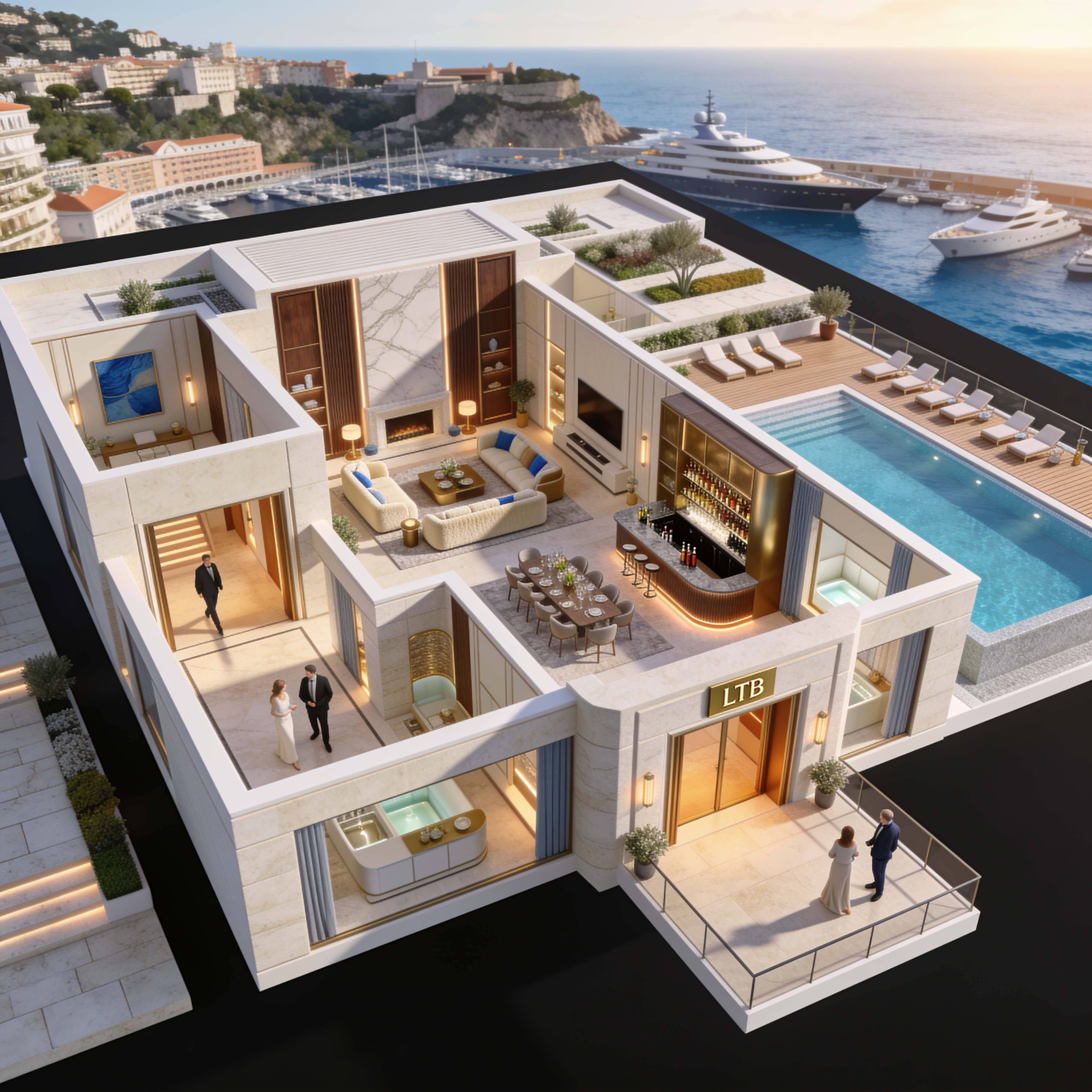 LTB Monaco architectural world overlooking the harbor